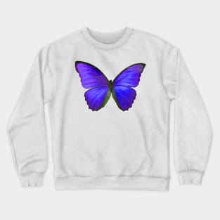 Purple Butterfly, Violet Purple Crewneck Sweatshirt